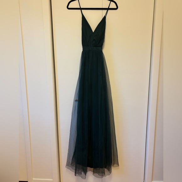 Lulu's Hunter Green Backless Maxi Dress - Picture 4 of 7